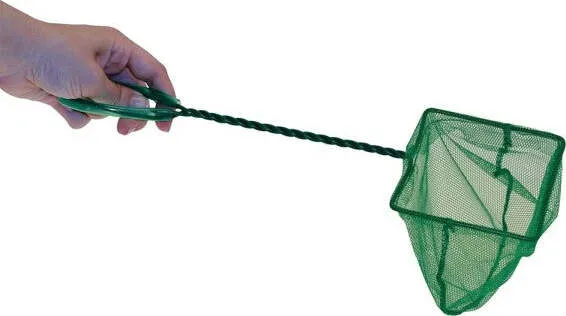 Retino Per Pesciolino Acquario Rete Pesciolini Nylon Con Filo Acciaio 15 Cm