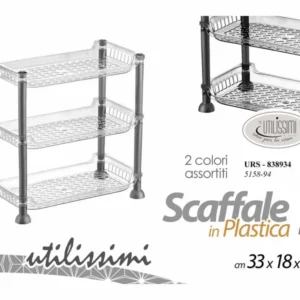 Scaffale plast.3ripiani 33x18x34 838934