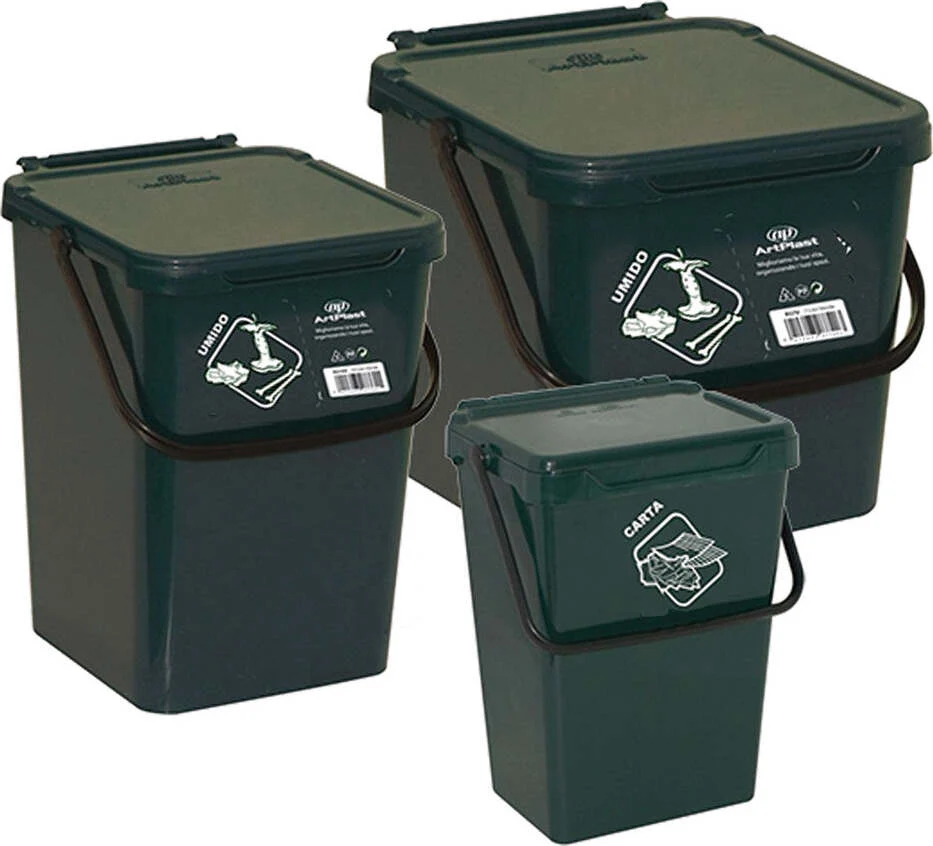 SECCHIO PER RACCOLTA DIFFERENZIATA 7 litri - cm 23 x 24 x 21 Art Plast