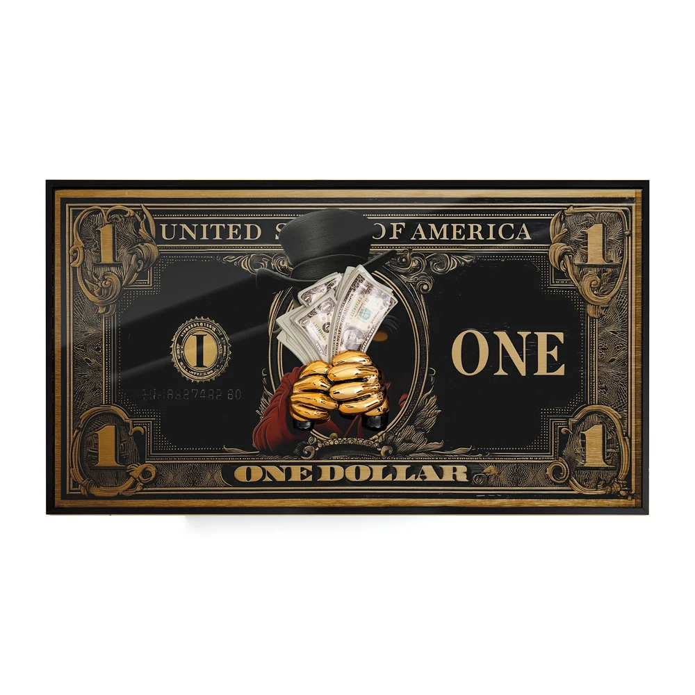 Sequenze "Dream Big Famous Dollar" | Quadro rilievo 40x74 cm Edizione limitata n. 188/999