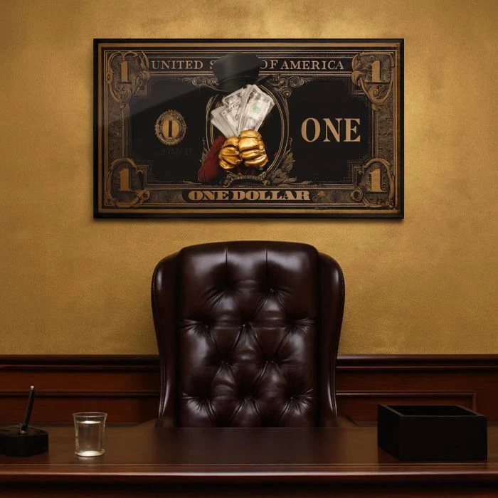 Sequenze "Dream Big Famous Dollar" | Quadro rilievo 40x74 cm Edizione limitata n. 188/999