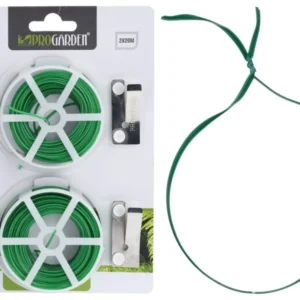 Set 2 bobine con filo metallo da 20mt color verde