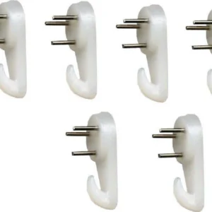 Set 6 Pezzi Ganci Gancio Per Quadri Quadro Da Parete Nylon Con Chiodini 3 Cm