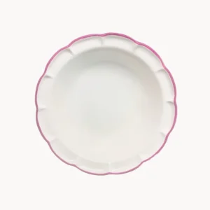 Set 6 piatti fondi ceramica realizzati mano Filo