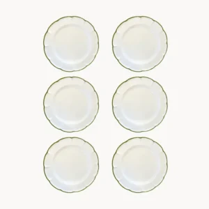 Set 6 piatti piani ceramica realizzati mano Filo