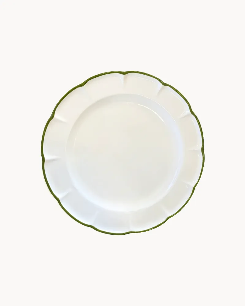 Set 6 piatti piani ceramica realizzati mano Filo