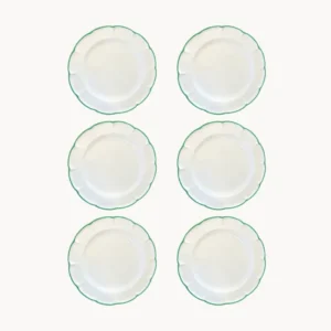 Set 6 piatti piani ceramica realizzati mano Filo
