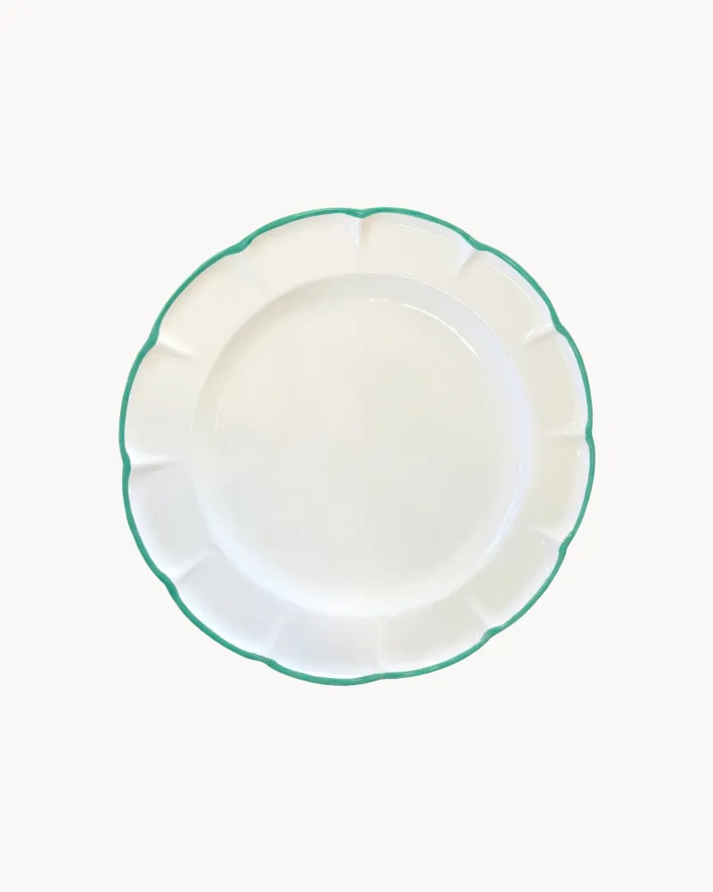 Set 6 piatti piani ceramica realizzati mano Filo