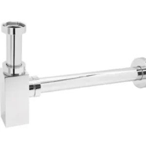 Sifone lavandino quadro d'arredo ottone cromato senza piletta per lavabo modello visual da 1-1/4"