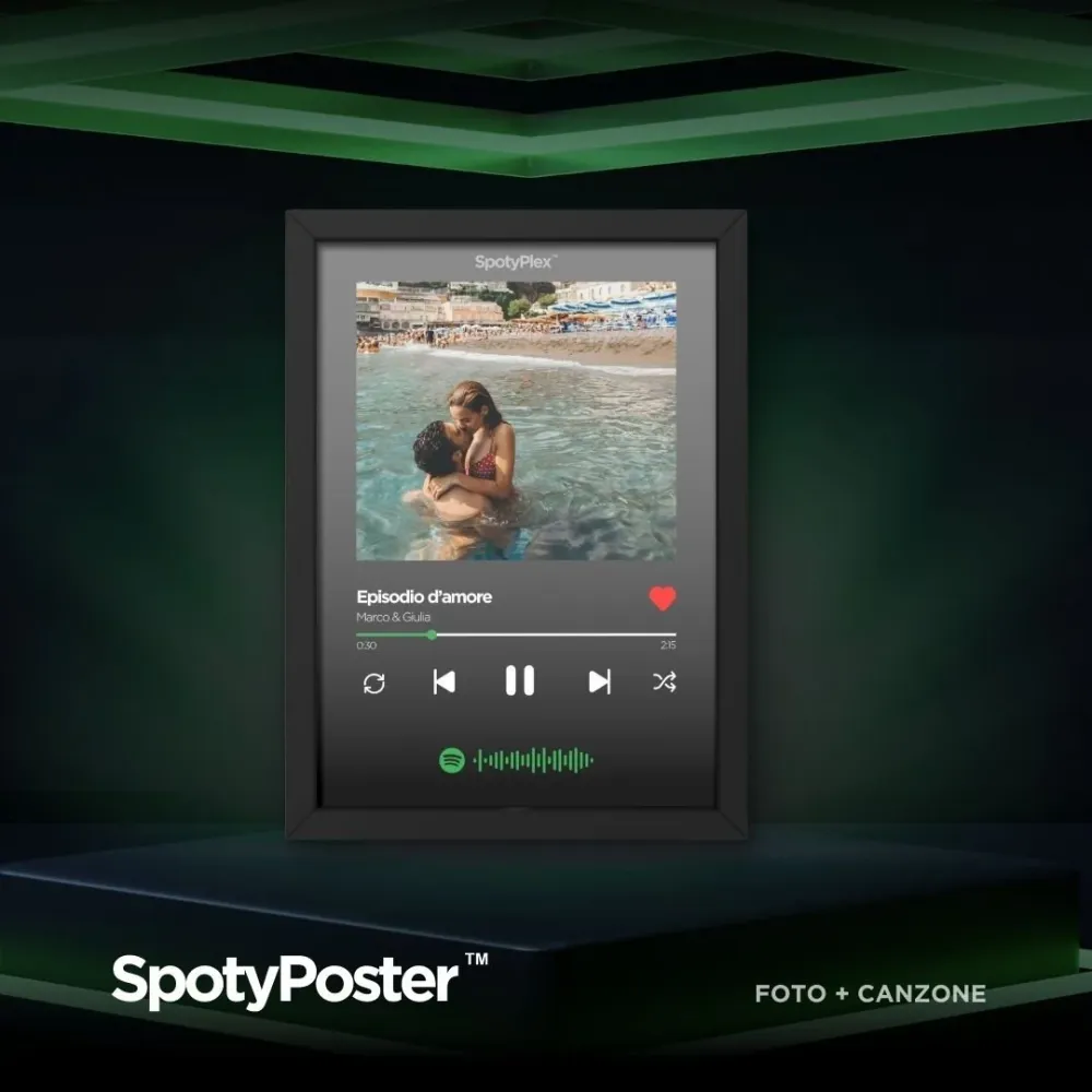 Spotify Quadro – SpotyPoster™ con Foto e Canzone Personalizzata