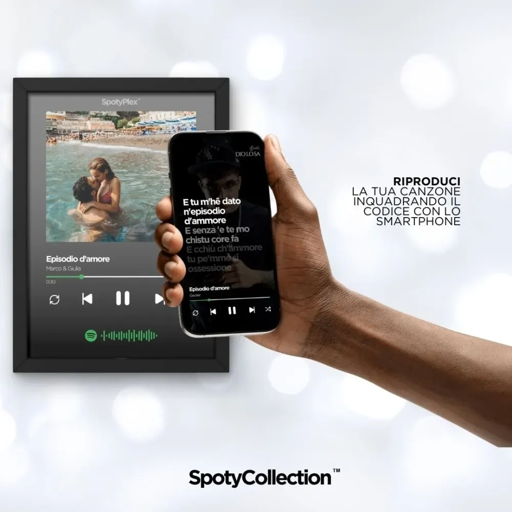 Spotify Quadro – SpotyPoster™ con Foto e Canzone Personalizzata