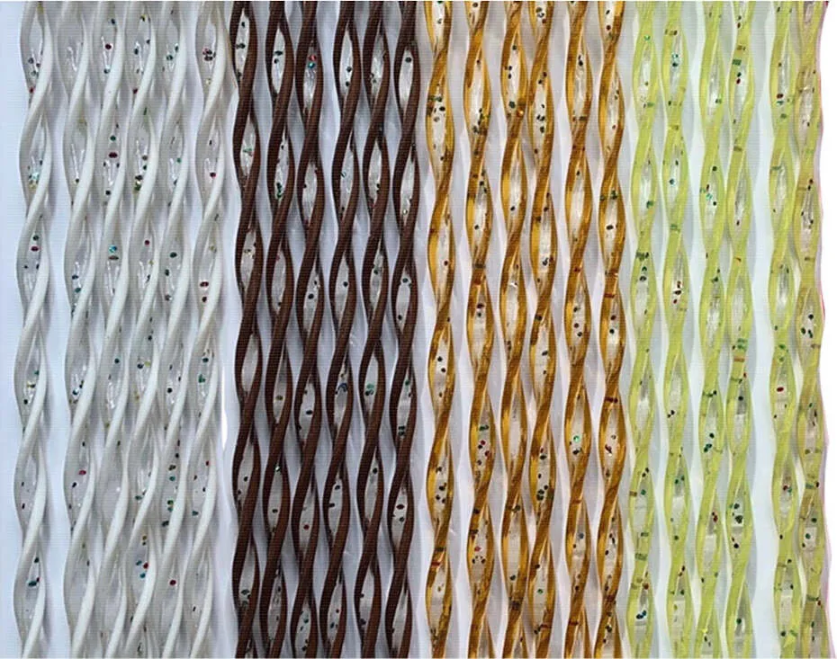 TENDA ELICOIDALE 'LUNA' cm. 100 x 220 - avana/traspar. Made Italy