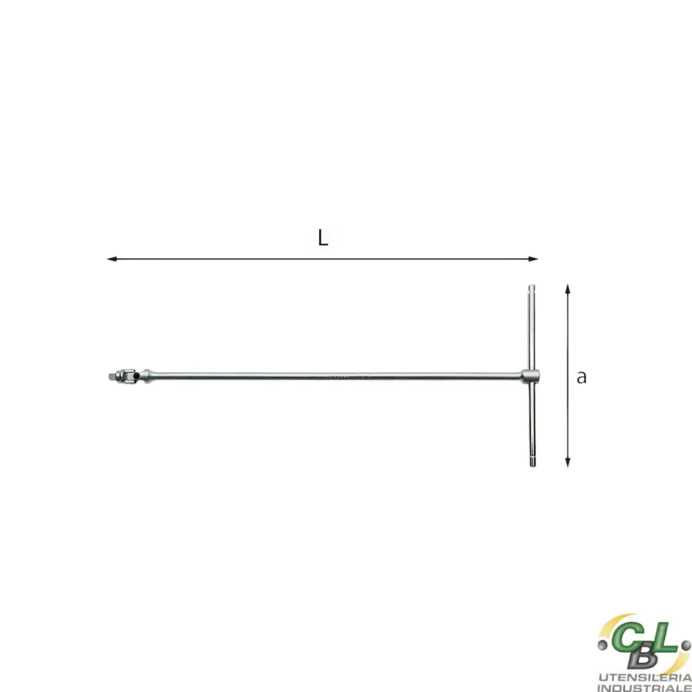 USAG CHIAVE T CON ATTACCO QUADRO SNODATO 273 1/2"