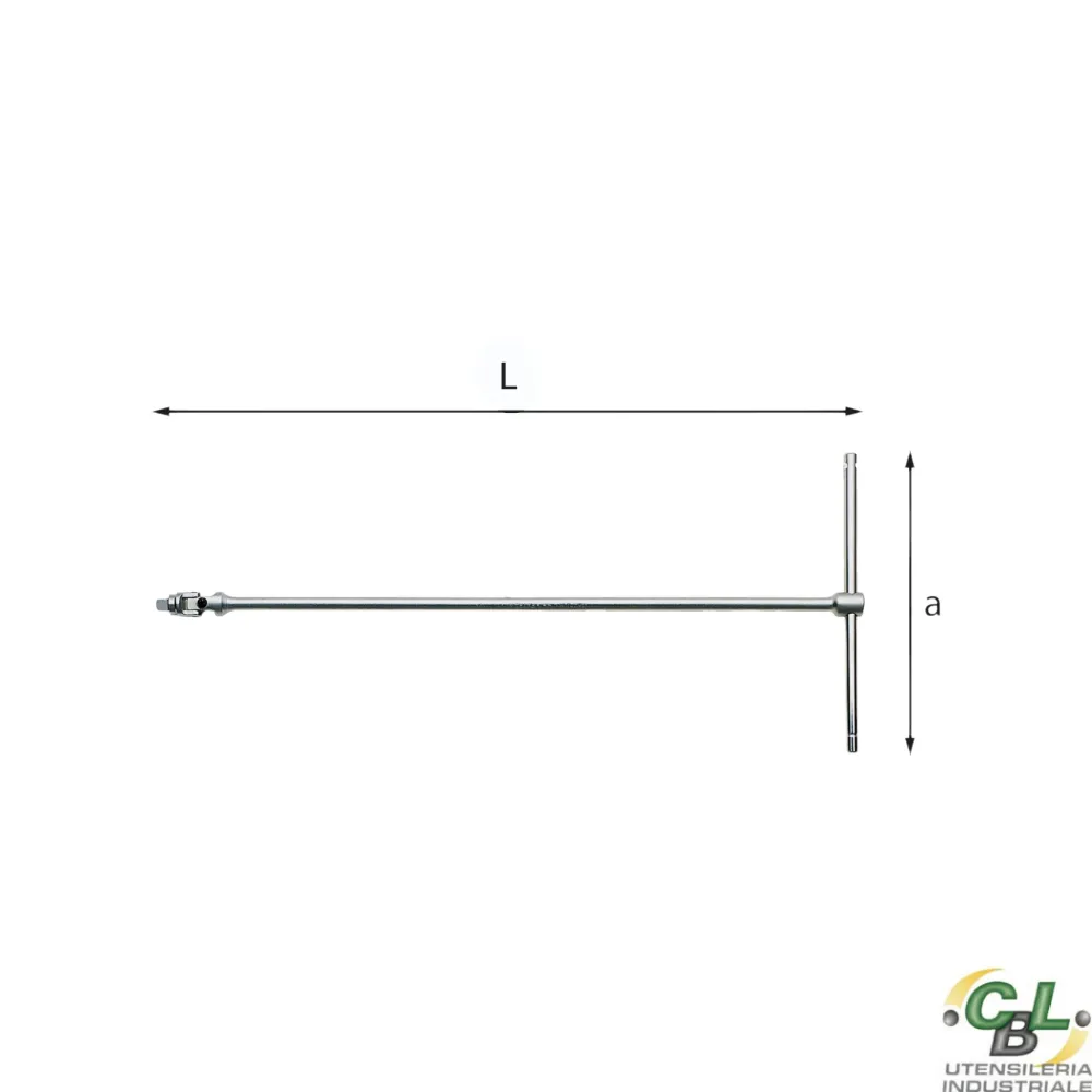 USAG CHIAVE T CON ATTACCO QUADRO SNODATO 273 3/8"