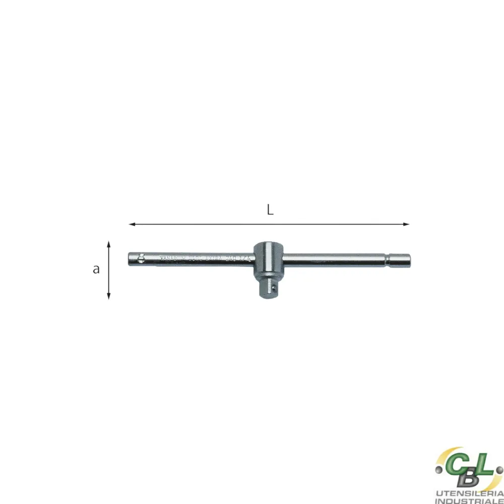 USAG LEVA T CON ATTACCO QUADRO SCORREVOLE 240 1/4" N 115 mm