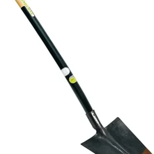 VERDEMAX 6183 - BADILE QUADRO ACCIAIO FORGIATO CON MANICO LEGNO CM 130