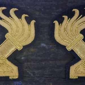 WW1 RIPRODUZIONE COPPIA FREGI BOMBARDIERE FILO COLOR ORO