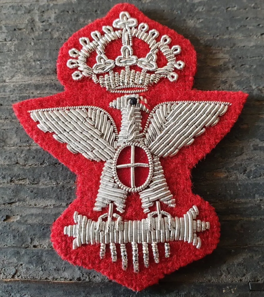 WW2 RIPRODUZIONE FREGIO BUSTINA GENERALE FILO ARGENTO REGIO ESERCITO ITALIANO