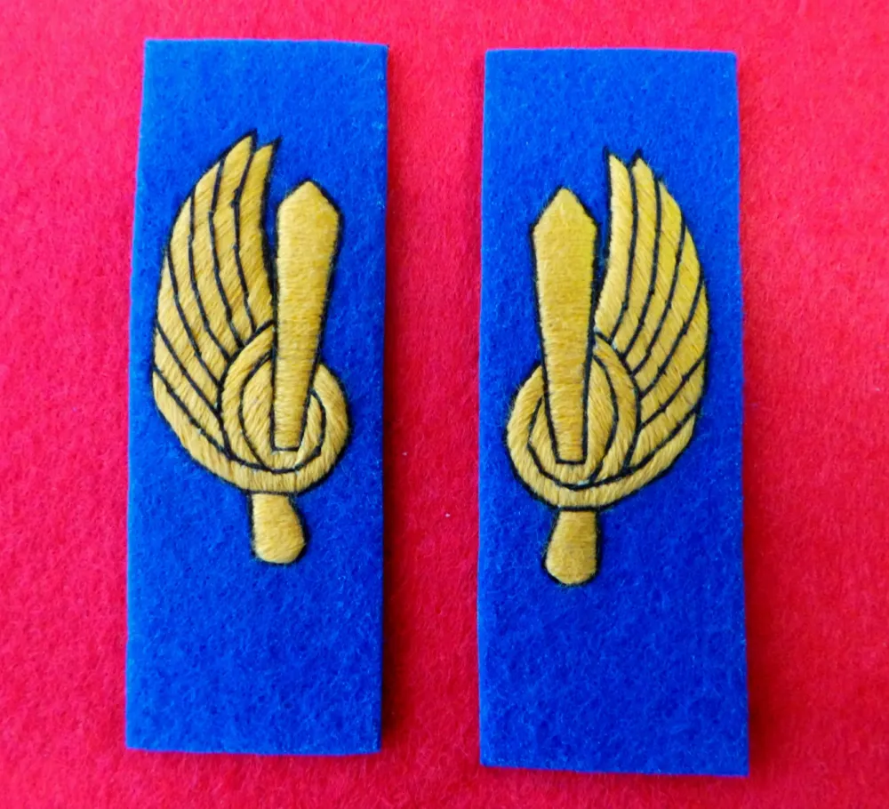 WW2 Riproduzione Mostrine Reparto Paracadutista ricamo Filo