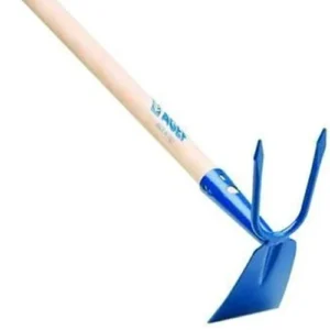 ZAPPINO QUADRO BIDENTE CON MANICO LEGNO cm.120 acciaio verniciato FER 7030