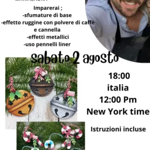 zoom class online Christmas ornament CON ALESSIO MEGGIATO cartamodello incluso