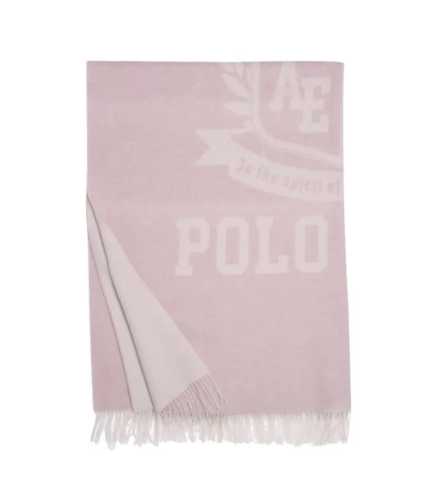 ADAMSBRO CASHMERE WOOL THROW EQBLUSH