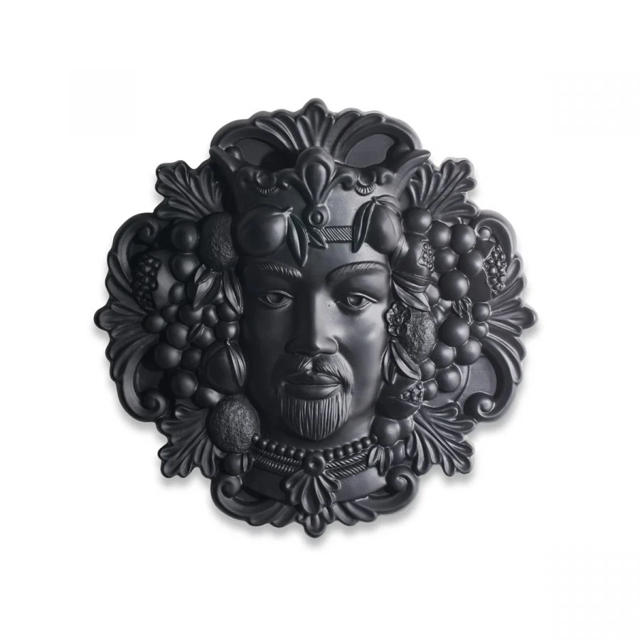 DECORAZIONE iMORI MASCHIO MEDITERRANEA HENRIETTE | resina nero | Ø40cm