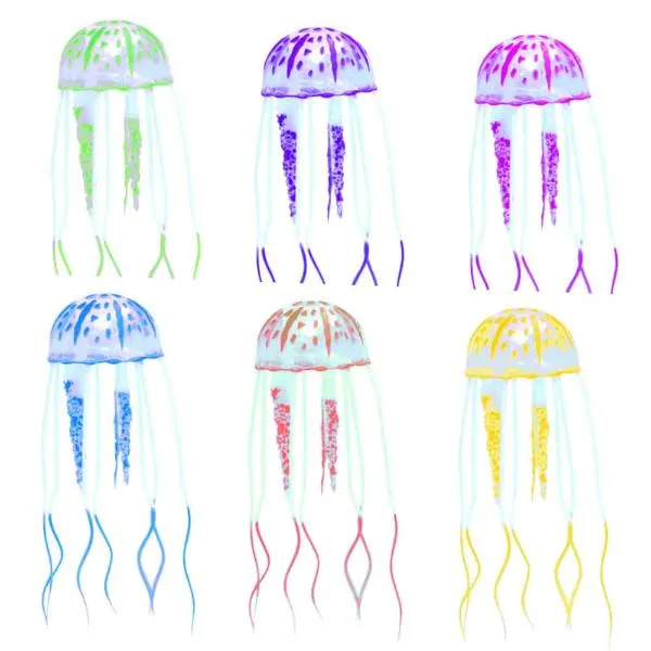 Fluorescente Reef Pesce gelatina x 6 Amtra - Jellyfish leggero