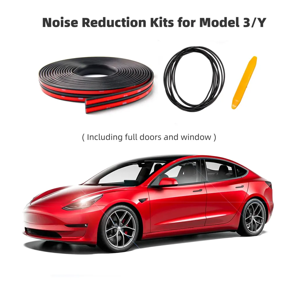 Kit di guarnizione della porta dell'auto e kit di riduzione del rumore del finestrino Striscia insonorizzata per il 2017-2...