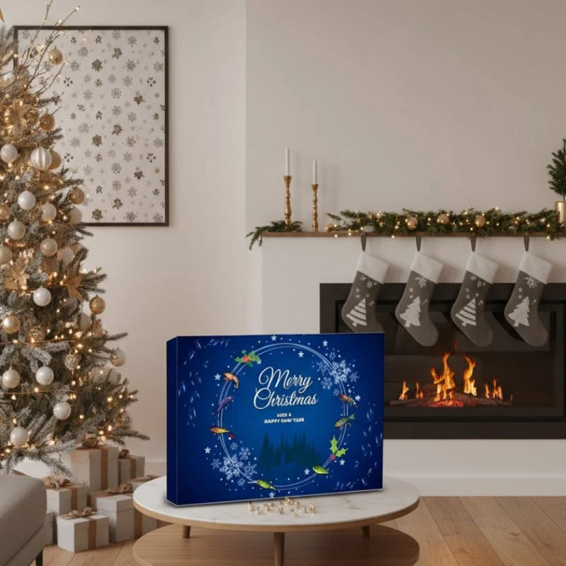 TACKLBOX 2025 – Calendario dell'Avvento di pesca di 24 giorni con esche e attrezzi premium Cozey Maison