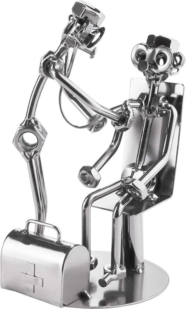 Brubaker Vite Uomo Doctor Patient Stethoscope - Figura d'Acciaio Fatta Mano Uomo di Metallo - Idea Regalo Figura Metallo p...