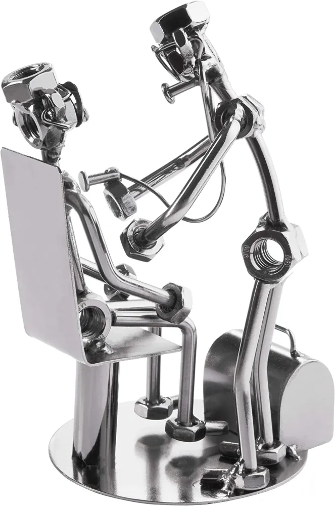 Brubaker Vite Uomo Doctor Patient Stethoscope - Figura d'Acciaio Fatta Mano Uomo di Metallo - Idea Regalo Figura Metallo p...