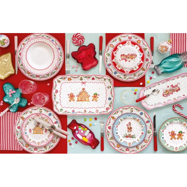 Scatola latta con apertura portacaramelle Sweet Christmas