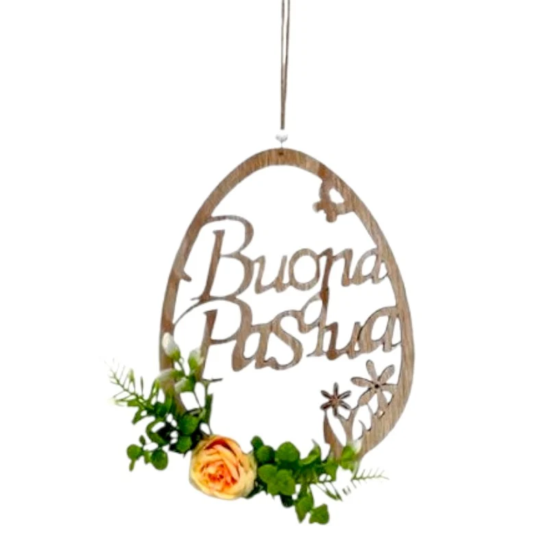 Decorazioni Pasqua - Pendaglio Uovo con Fiori