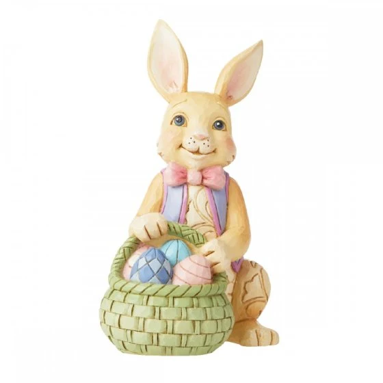 CONIGLIETTO CON CESTINO JIM SHORE | resina | 10cm