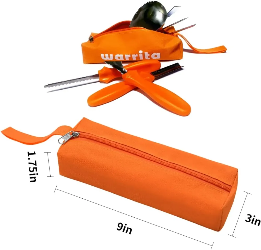 warrita Kit per Intagliare Le Zucche Set Intaglio Zucca Halloween Utensili Intaglio Zucca Acciaio Inossidabile 7 Pezzi Cus...