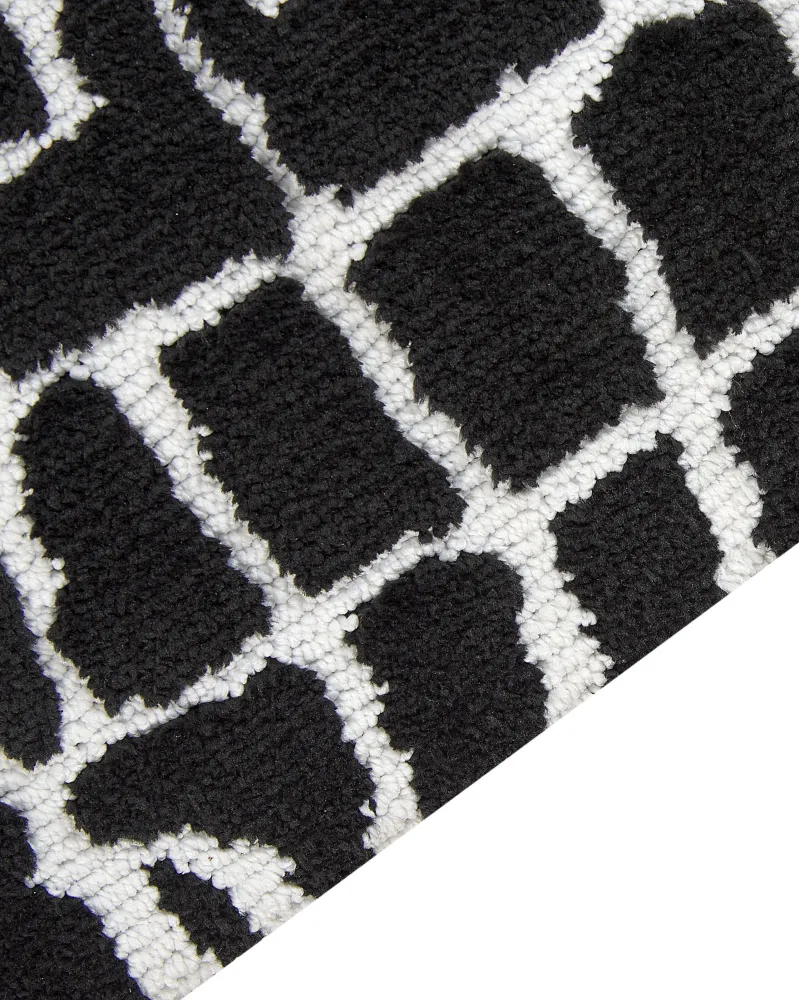 Tappeto bianco e nero 300 x 400 cm PUNGE