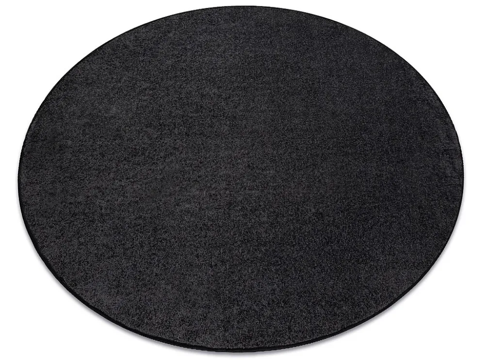 TAPPETO cerchio SANTA FE nero 98 pianura tinta unita cercle 133 cm