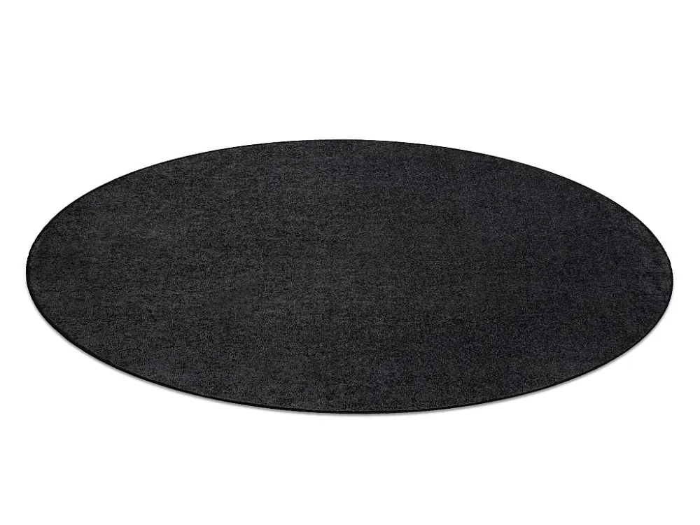TAPPETO cerchio SANTA FE nero 98 pianura tinta unita cercle 133 cm