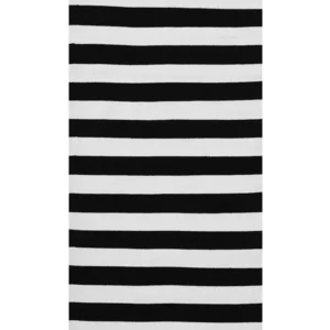 Tappeto da esterno bianco-nero 80 x 150 cm TAVAS