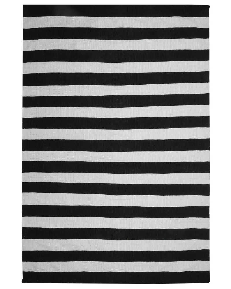 Tappeto da esterno bianco-nero 160 x 230 cm TAVAS