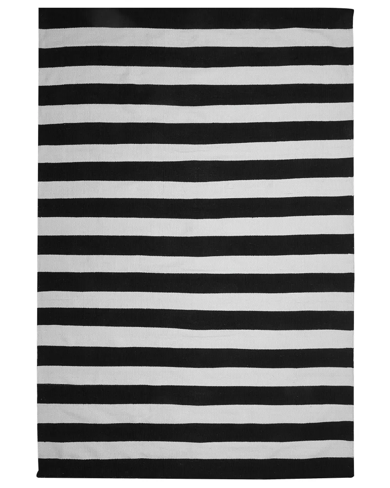 Tappeto da esterno bianco-nero 160 x 230 cm TAVAS