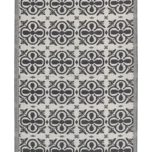 Tappeto da esterno nero / bianco con motivo geometrico 120 x 180 cm NELLUR