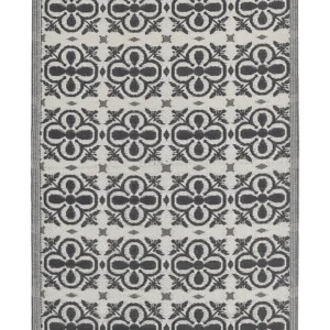 Tappeto da esterno nero / bianco con motivo geometrico 120 x 180 cm NELLUR
