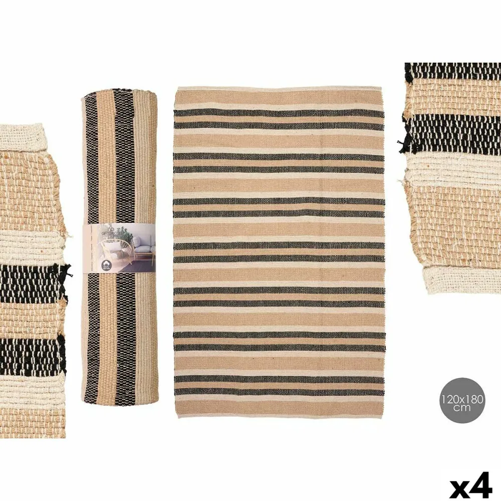 Tappeto GiftDecor NO.05 Bianco Marrone Nero 120 x 180 cm (4 Unità)
