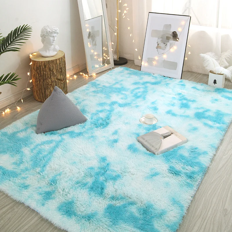 Tappeto rilassante stampato tie-dye Tappeto multicolore con area shag Tappeto antiscivolo lavabile di pratico manutenzione...