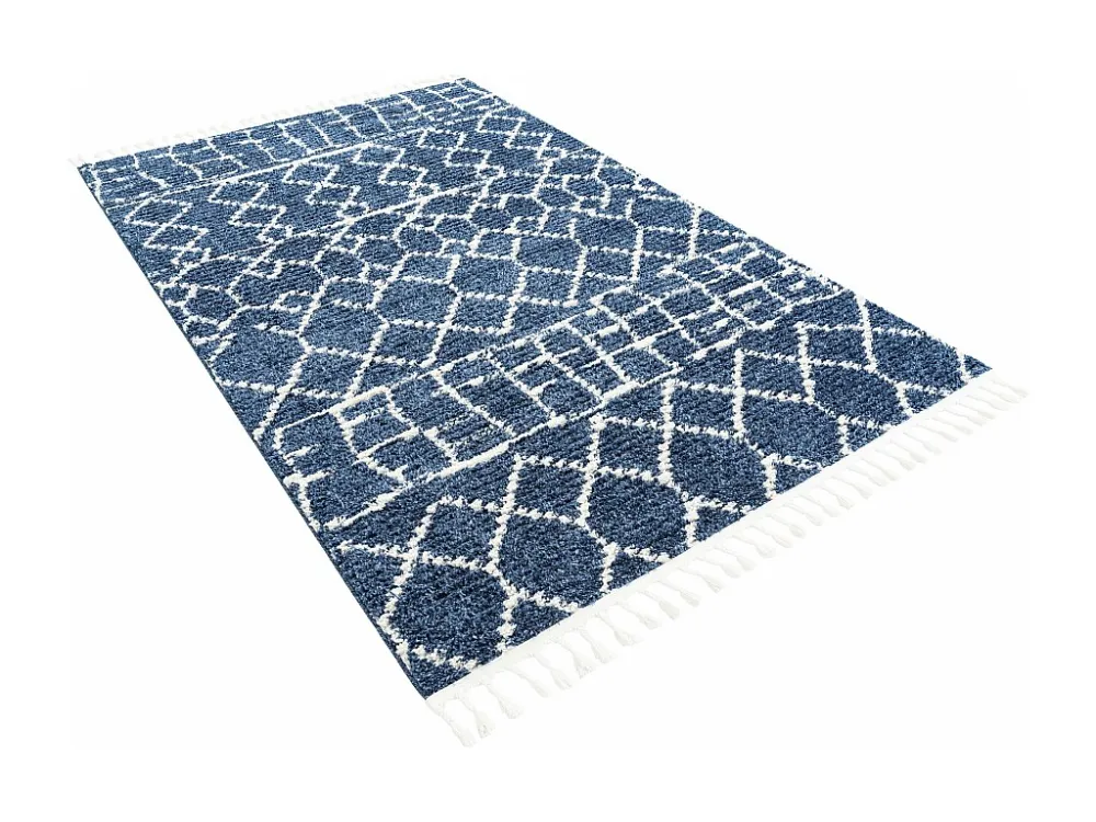 Tappeto shaggy 185x125 Blu Frauenfeld Diamond