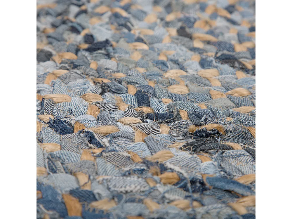 Tappeto tondo denim ⌀ 140 cm blu/beige LEVENTLER