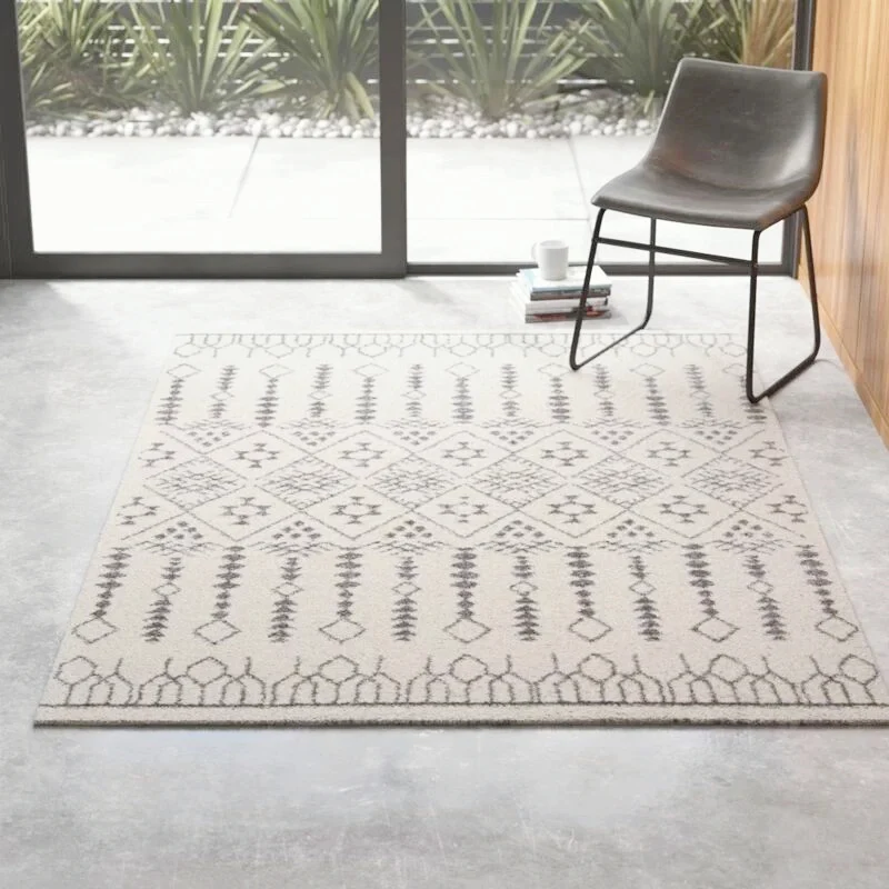 Tappeto unico motivi tribali Tappeto americano multicolore Tappeto poliestere antiscivolo resistente alle macchie per la casa