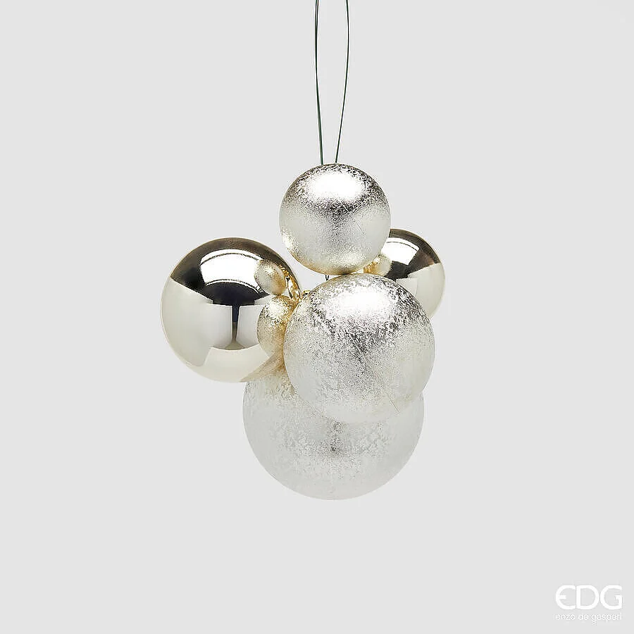 natalizio edg addobbo grappolo groovemix 5pz champagne